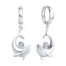 Серьги из серебра с фианитами (Арт.94026629)