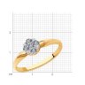 Кольцо из комбинированного золота с бриллиантами (Арт.51-210-01297-1)