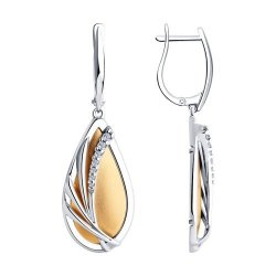 Серьги из серебра с фианитами (Арт.94-121-01830-1)