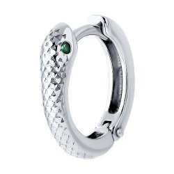 Серьга из серебра с фианитами (Арт.94170318)