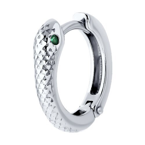 Серьга из серебра с фианитами (Арт.94170318)