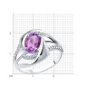 Кольцо из серебра с ситаллом и фианитами (Арт.94-310-00569-2)
