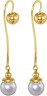 Серьги серебряные с жемчугом «Beautiful 17G» Rivoli (арт.AAS-10-10-17-G)