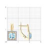 Серьги золотые пробы 585 с топазом (Арт.51-320-00294-1)