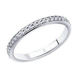 Кольцо из серебра с фианитами (Арт.94010699)