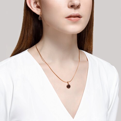 Серьги золотые с гранатом «Винная симфония» Соколов (арт.517321019751)