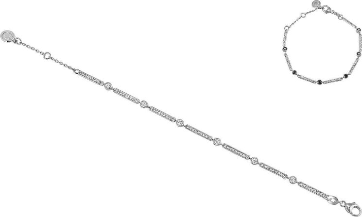 Браслет из серебра с куб. цирконием (Арт.afb-1-swr-1-s)
