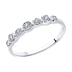 Кольцо из серебра с фианитами (Арт.94012842)