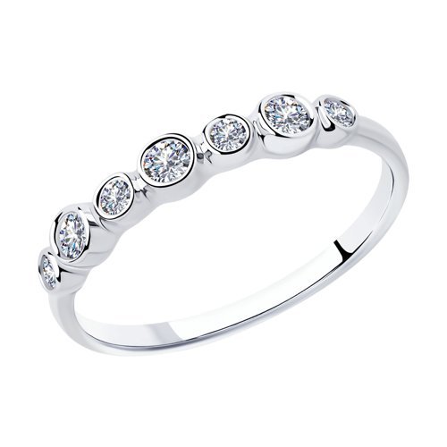 Кольцо из серебра с фианитами (Арт.94012842)
