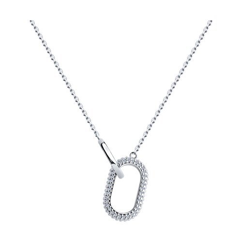 Колье из серебра с фианитами (Арт.94071016)