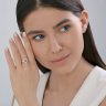 Кольцо из серебра с рубинами и фианитами (Арт.64010000) Кольцо из серебра с рубинами и фианитами (Арт.64010000)