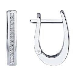 Серьги из белого золота с бриллиантами (Арт.52-220-01356-2)