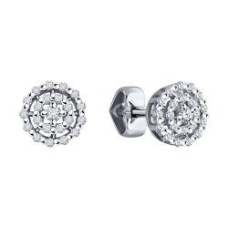 Серьги из белого золота с бриллиантами (Арт.52-222-02092-1)