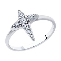 Кольцо из серебра с фианитами (Арт.94013388)