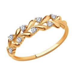 Кольцо из золота с фианитами (Арт.018948)