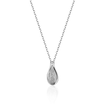 Ожерелье с бриллиантами «Elegance Tear» белое золото Estet (арт.01Л672411)