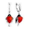 Серьги из серебра с эмалью (Арт.94021699)