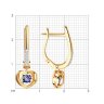 Серьги из золота с бриллиантами и танзанитами (Арт.6024290)