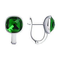 Серьги из серебра с кристаллами (Арт.94022061)