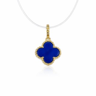 Кулон золотой с лазуритом «Stylish Clover» Estet (арт.01П4114170-4)