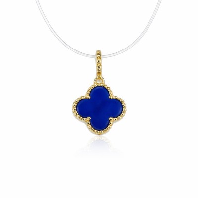 Кулон золотой с лазуритом «Stylish Clover» Estet (арт.01П4114170-4)
