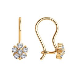 Серьги из золота с фианитами (Арт.022674)