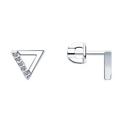 Серьги из серебра с фианитами (Арт.94023041)