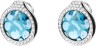 Серьги из белого золота с бриллиантами и топазами «Dynastie Azure» Korloff (арт.5184O)