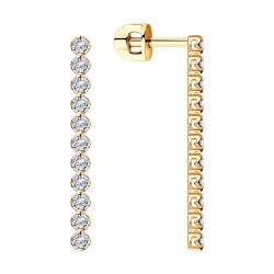 Серьги из золота с фианитами (Арт.029765)
