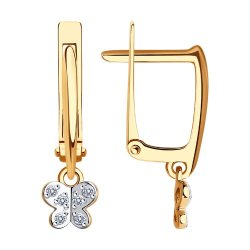 Серьги из золота с фианитами (Арт.029909)