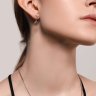 Серьги пусеты серебряные с фианитом (Арт.94025767)