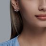 Серьги из серебра с фианитами (Арт.94025877)