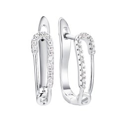 Серьги из серебра с фианитом (Арт.cz-e01951-x-w-x-x-w)
