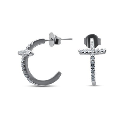 Серьги Серебряные крылья (Арт.022028550a_kubcirkonii)