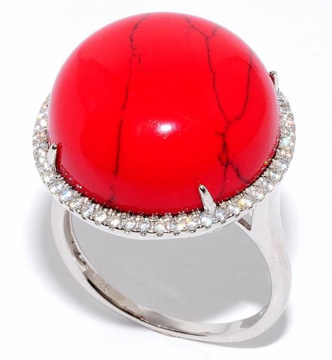 Кольцо Серебряные крылья (Арт.21sr000917c-1-96_korallpr_kubcirkonii_60)