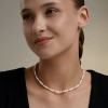 Колье из серебра 925 с жемчугом «Золотой штрих» SOKOLOV (арт.9207)