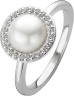Кольцо серебряное с жемчугом и цирконием «White Halo» Ti Sento (арт.12014PW)