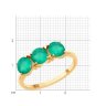 Кольцо из золочёного серебра с агатами (Арт.93-310-02684-1)