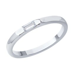 Кольцо из белого золота с бриллиантом (Арт.1012477-3)