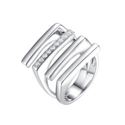 Кольцо из серебра с фианитом (Арт.sl-r03094-x-w-x-x-w)