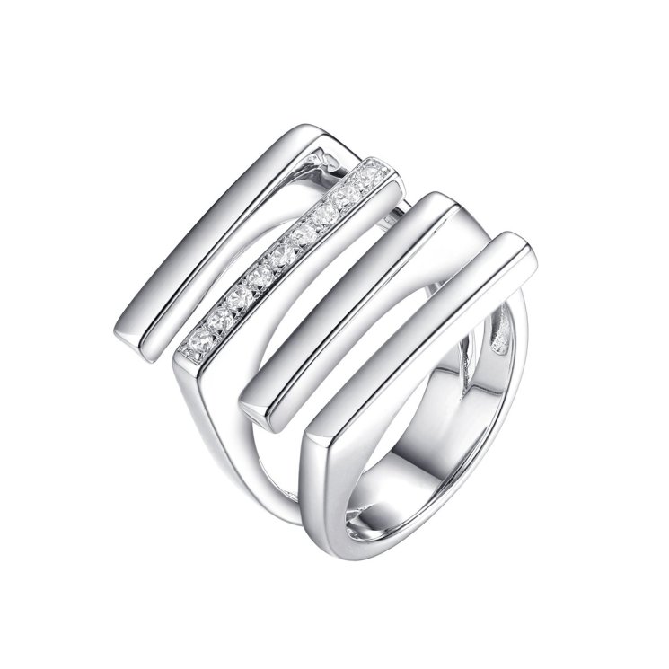 Кольцо из серебра с фианитом (Арт.sl-r03094-x-w-x-x-w)