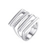 Кольцо серебряное с фианитами «Геометрия света» Fresh Jewelry (арт. SL-R03094-X-W-X-X-W)