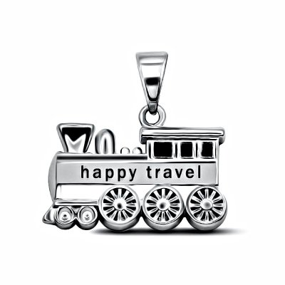 Кулон серебряный с эмалью «Happy Travel» Jemal (арт.03stht01-1-113_jemal)