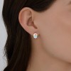 Серьги из серебра с эмалью «Сердечное мороженое» Соколов (арт.94-120-02193-1)