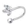 Серьга из серебра с фианитами (Арт.94170147)