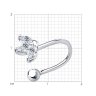 Серьга из серебра с фианитами (Арт.94170147)