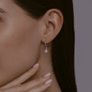 Серьги из серебра с фианитами «Звёздный Шарм» Соколов (арт.02631)