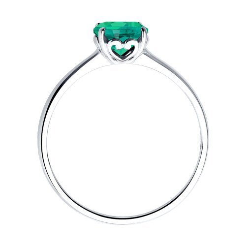 Кольцо из серебра с гидротермальным изумрудом (Арт.82010010)