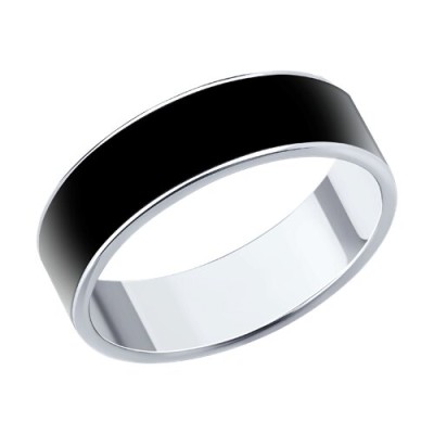 Кольцо из серебра с эмалью «Ночной Оберег» Соколов (арт.94014437)
