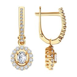 Серьги из золота с бриллиантами (Арт.9020065)